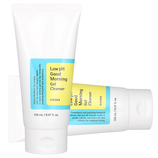 Cosrx low pH Good Morning Gel Cleanser tube with white background 
