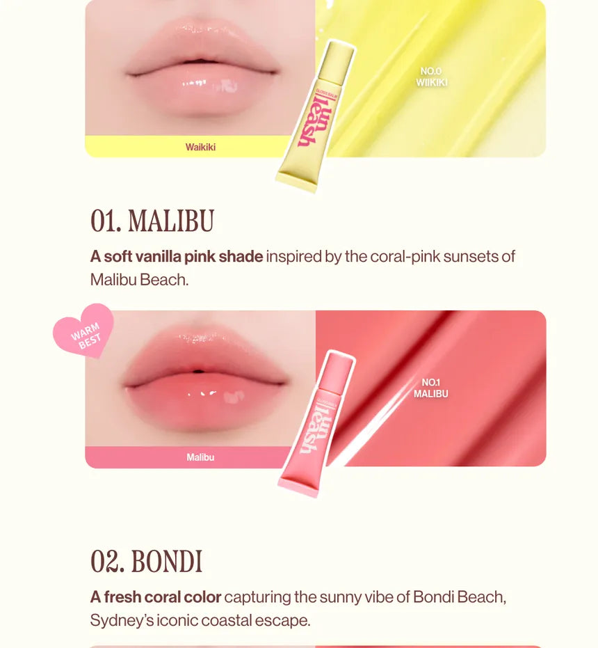 UNLEASHIA - Sunset Dazzle Gloss Balm (3 colors) *choose your 1 color*