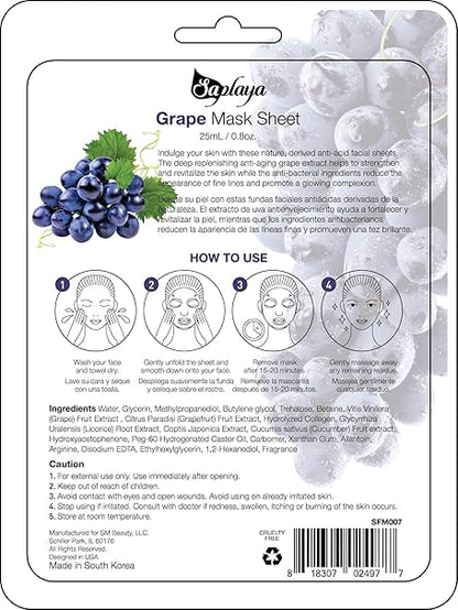 Saplaya  k-beauty natural formula sheet mask face mask - 14 types