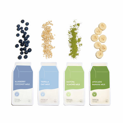 back of ESW Beauty Blueberry Coconut Milk Firming Plant-Based Milk Mask variety