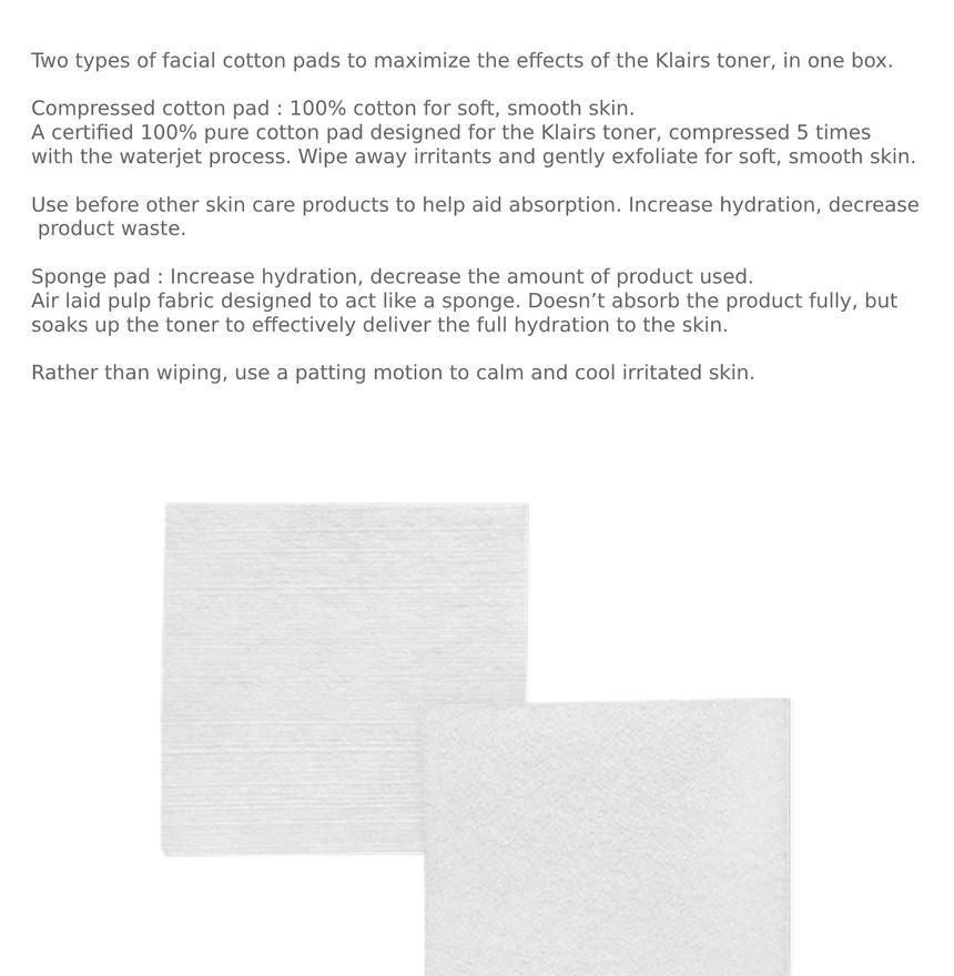 Dear Klairs Toner Mate 2 in 1 Cotton Pad