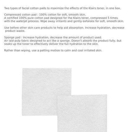 Dear Klairs Toner Mate 2 in 1 Cotton Pad
