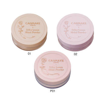 CANMAKE Silky Loose Moist Powder P01 Luster Pink 0.2 oz (6g)