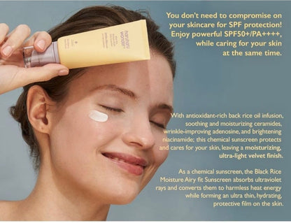 haruharu wonder, Black Rice Moisture Airy fit Sunscreen