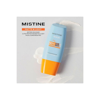 MISTINE Aqua Base Ultra Protection Matte & Light Facial Sunscreen Pro SPF50 PA ++++