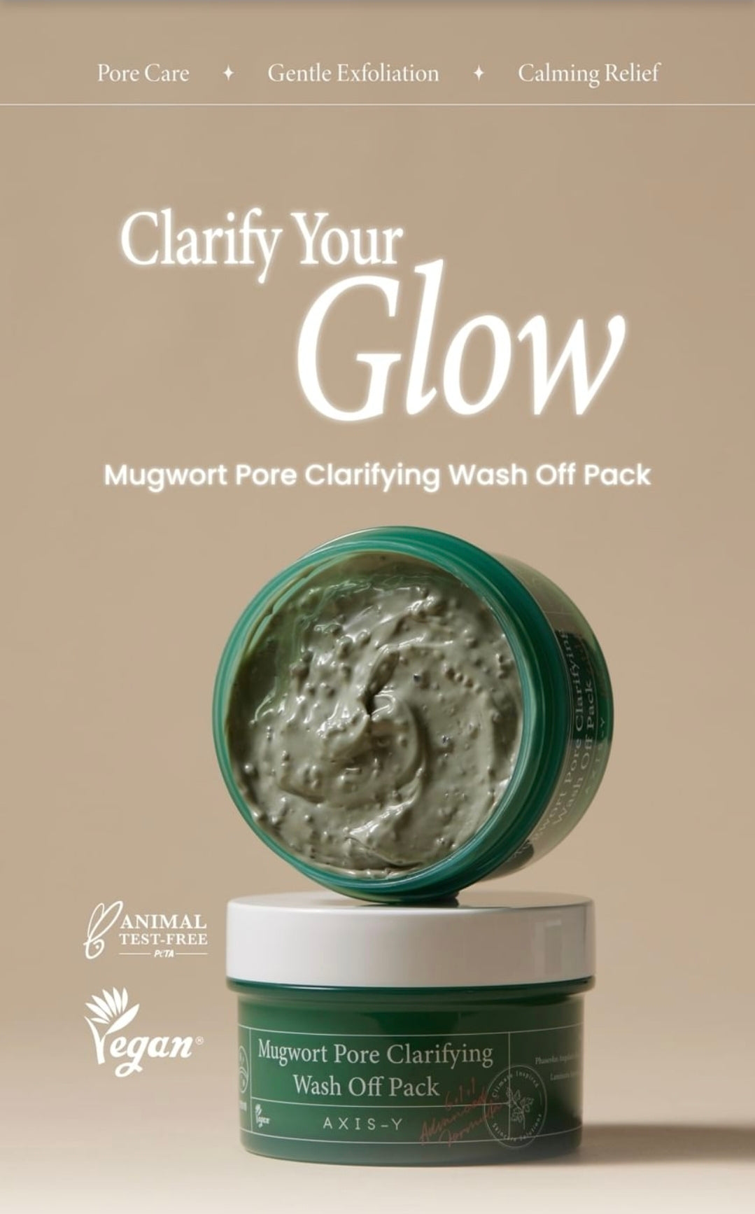 Axis y Mugwort pore clarifying wash off pack 100ml