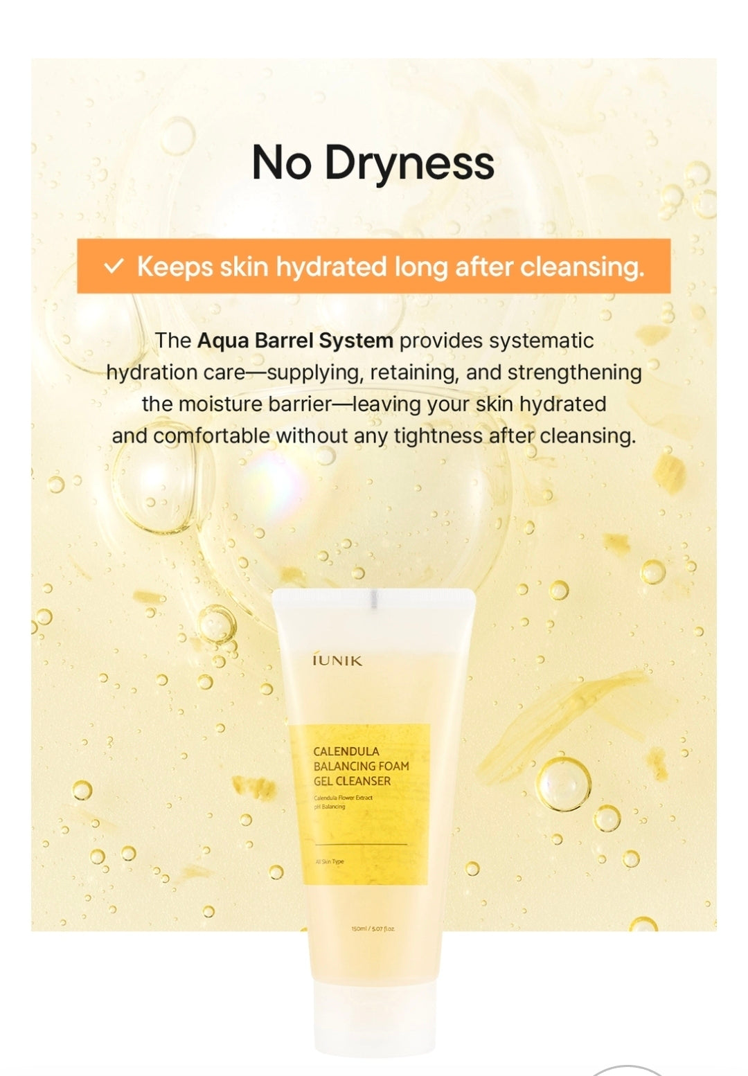 iUNIK Calendula Balancing Foam Gel Cleanser