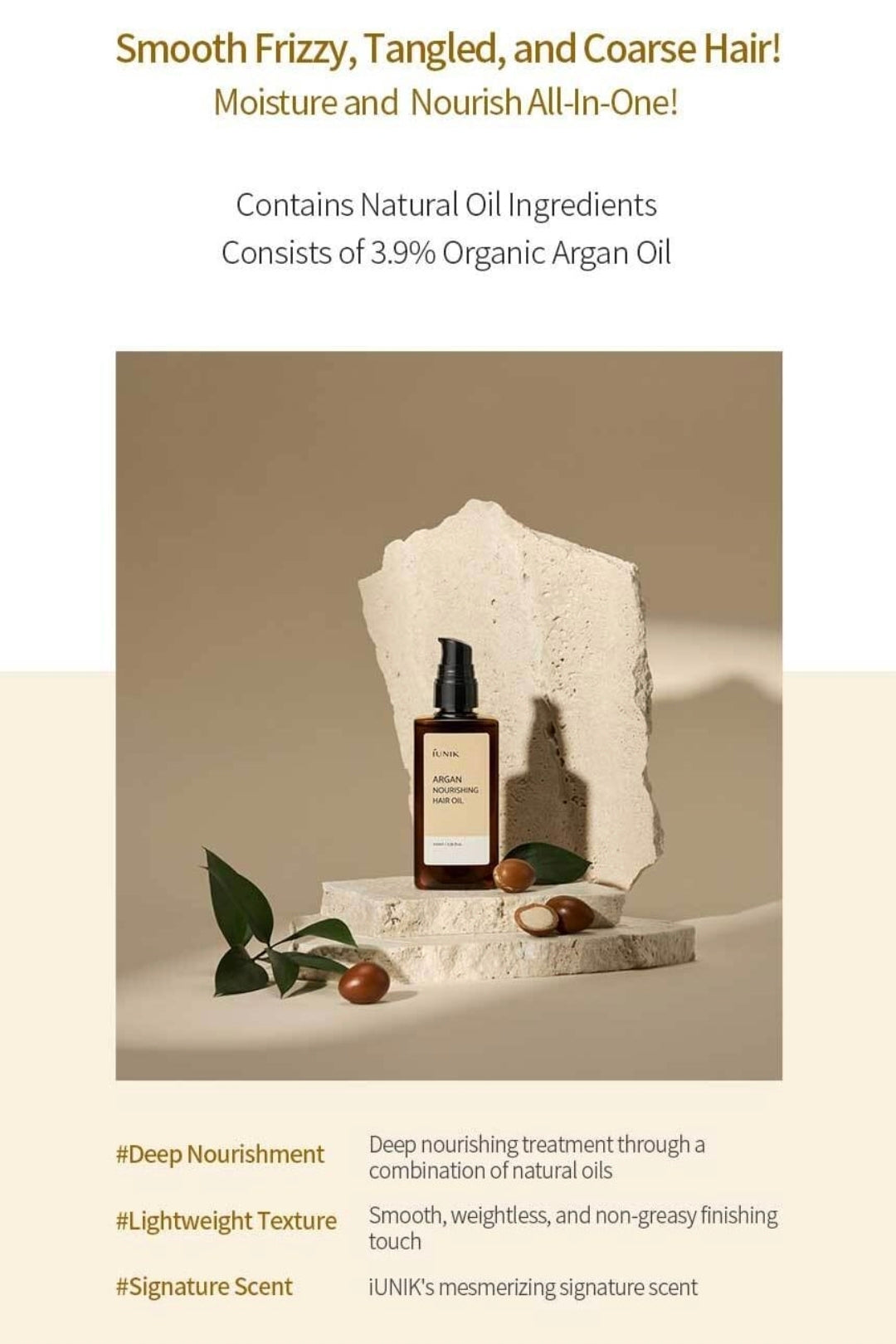 iUNIK Argan Nourishing Hair Oil