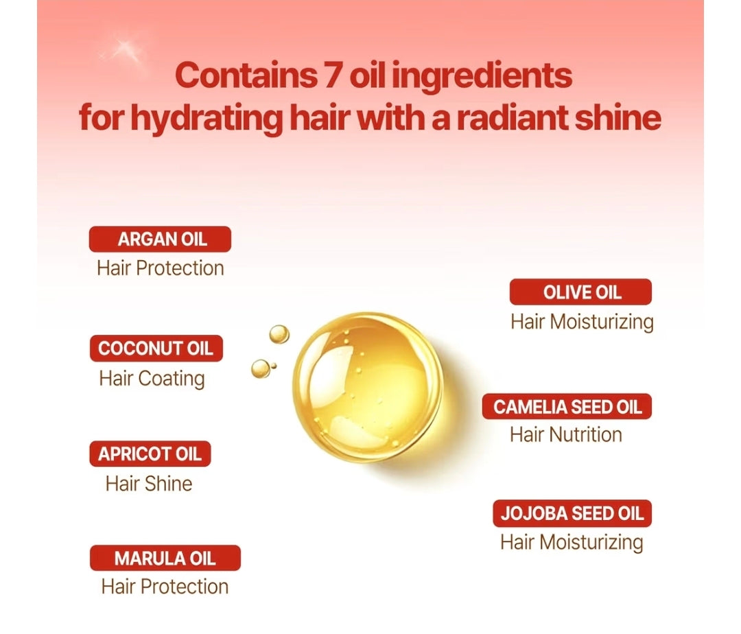 Mise En Scene Perfect Rose Perfume Serum - Refreshing Oil for Dry Hair | Heat Protectant