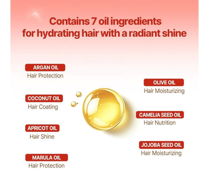 Mise En Scene Perfect Rose Perfume Serum - Refreshing Oil for Dry Hair | Heat Protectant