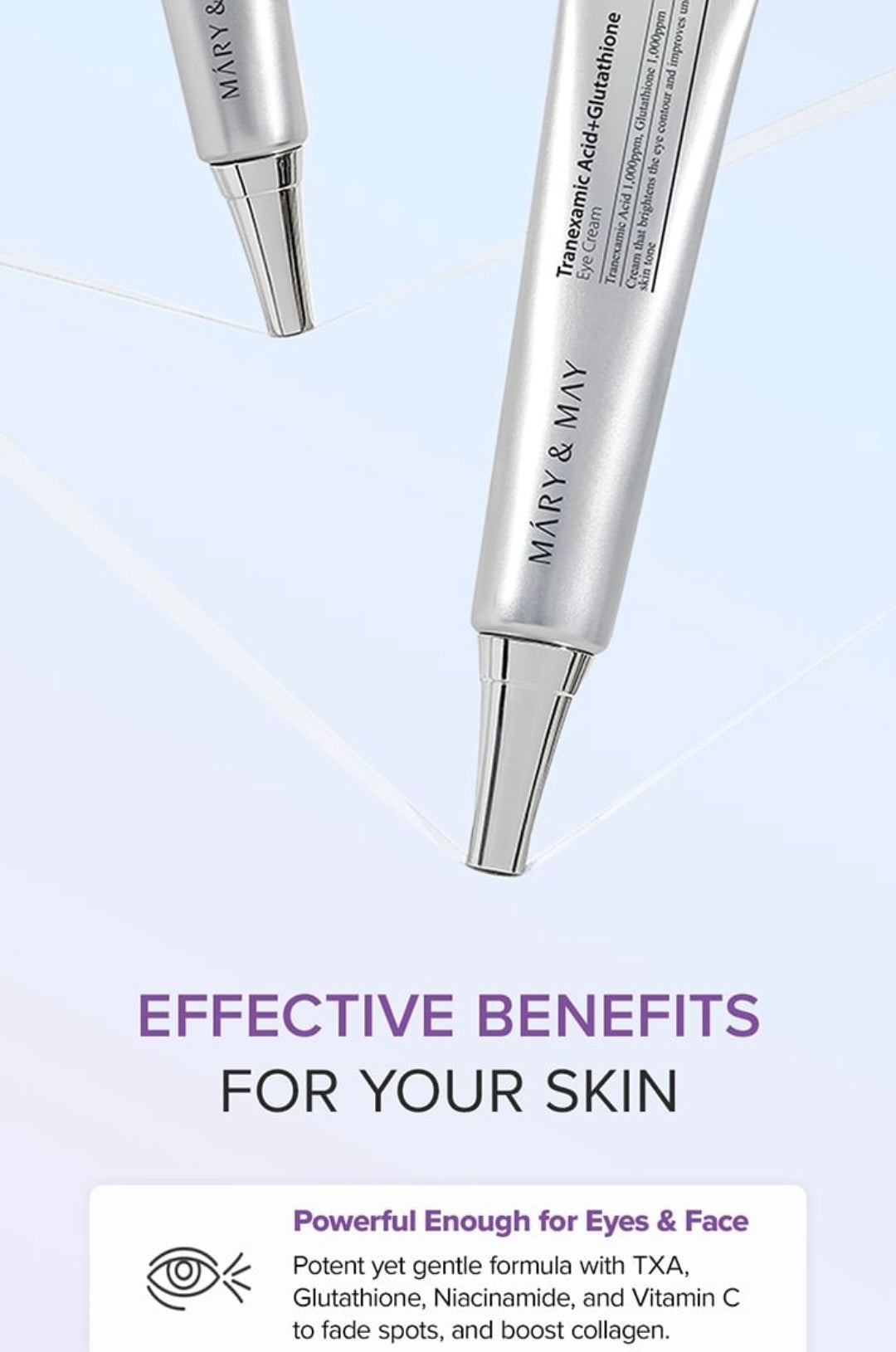 Mary & May, Tranexamic Acid + Glutathione Eye Cream