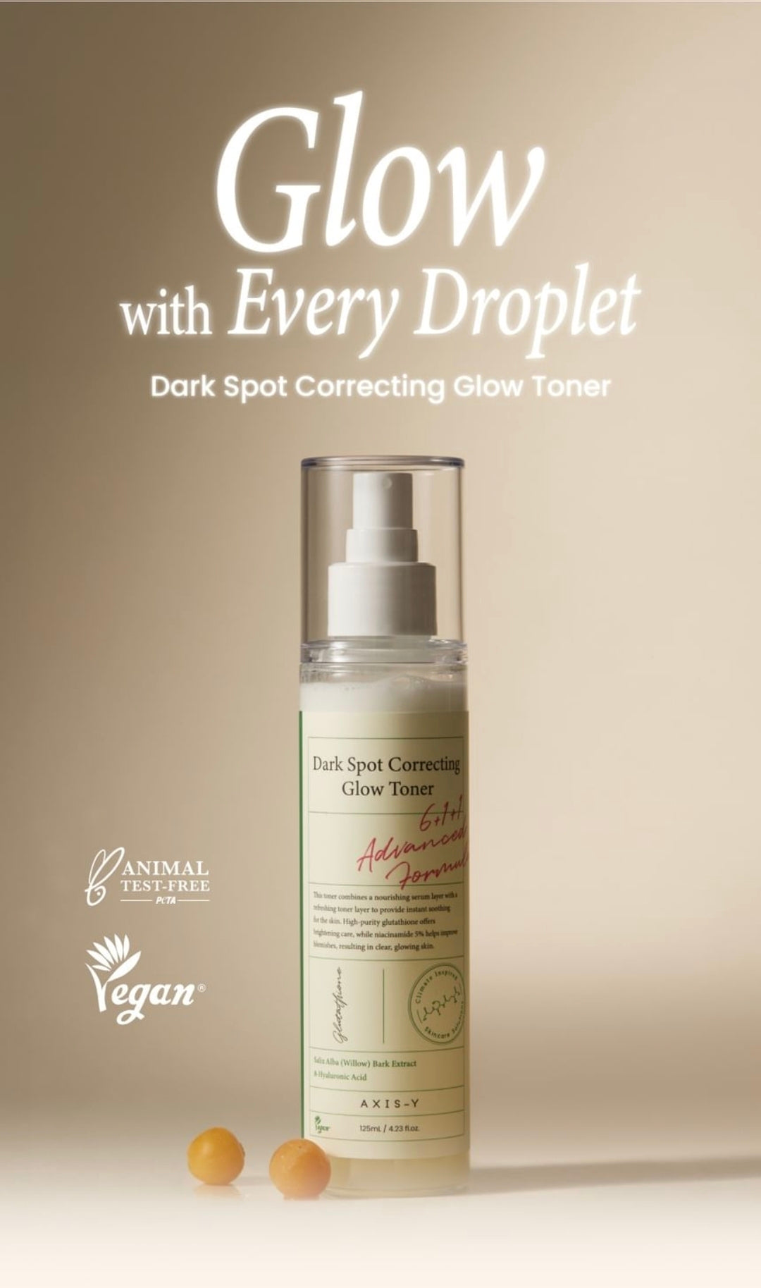 Axis y dark spot correcting glow toner 4.23 fl oz (125ml)
