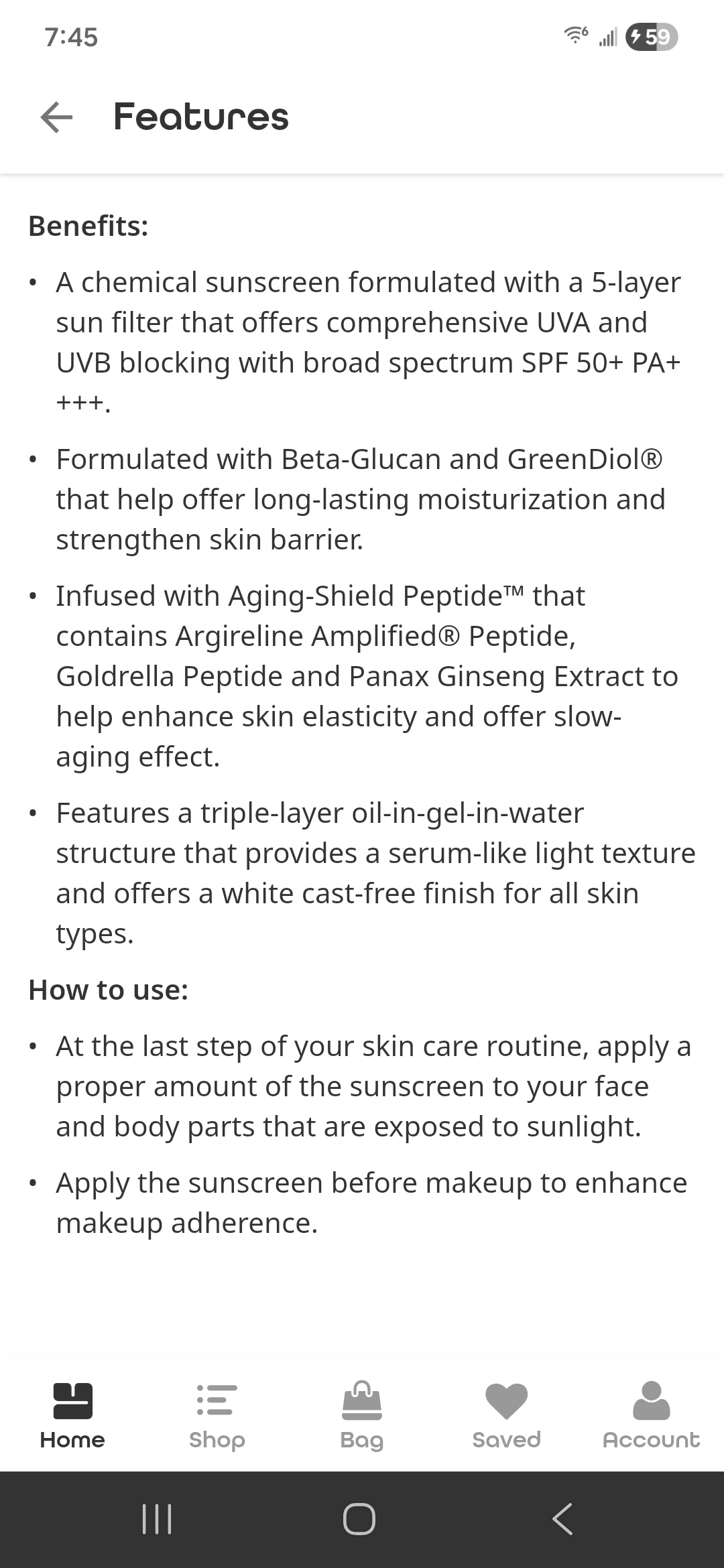 iUNIK Beta-Glucan Barrier Sunscreen 60ml