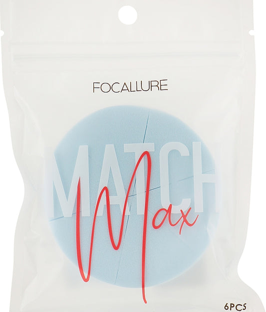 FOCALLURE Match Max Make Up Sponge - 6 Count Wedges