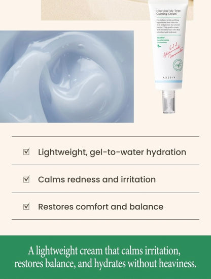 Axis y hearleaf my type calming cream 60ml