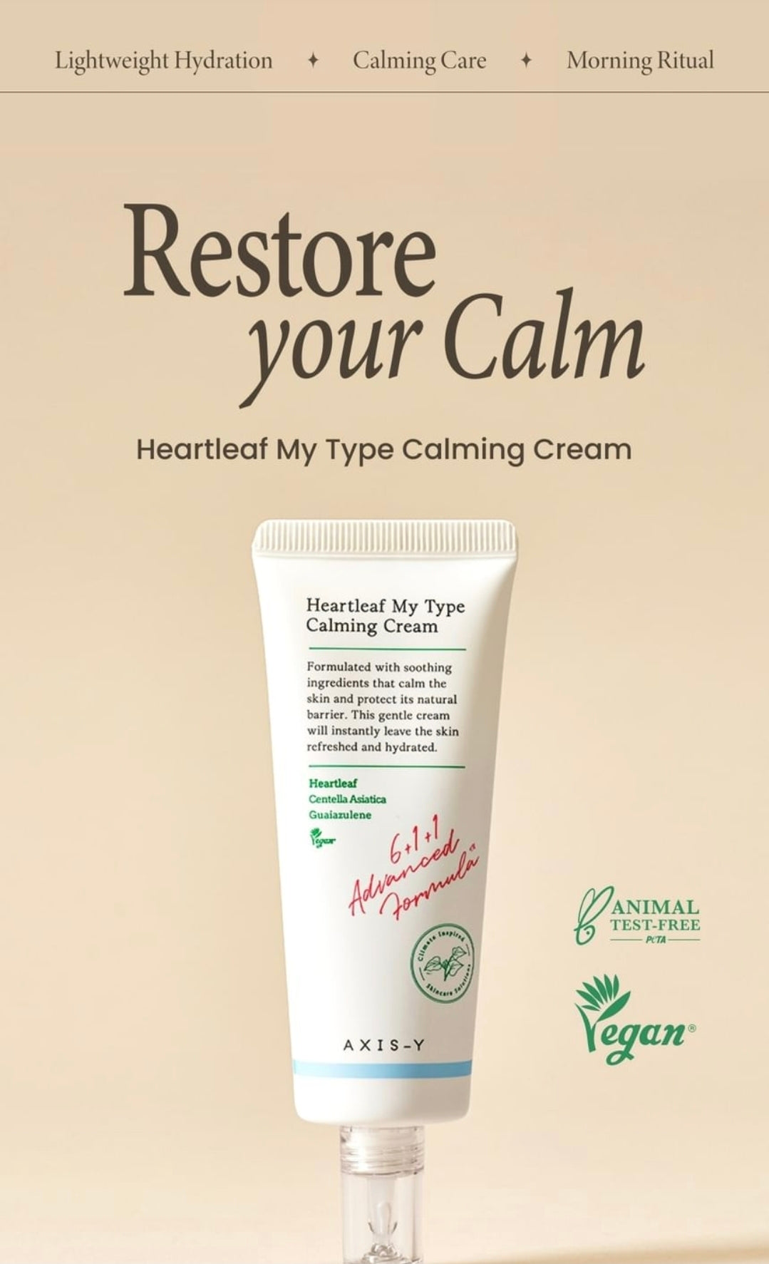 Axis y hearleaf my type calming cream 60ml