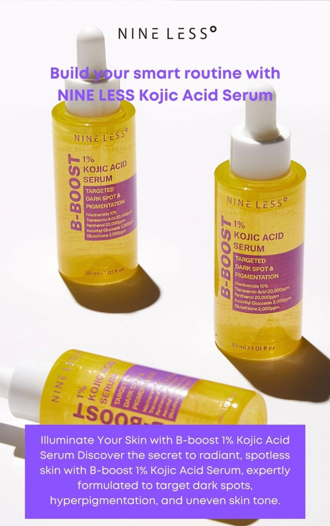 NINELESS, B-Boost 1% Kojic Acid Serum
