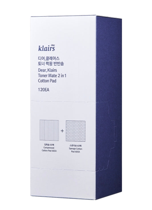 Dear Klairs Toner Mate 2 in 1 Cotton Pad