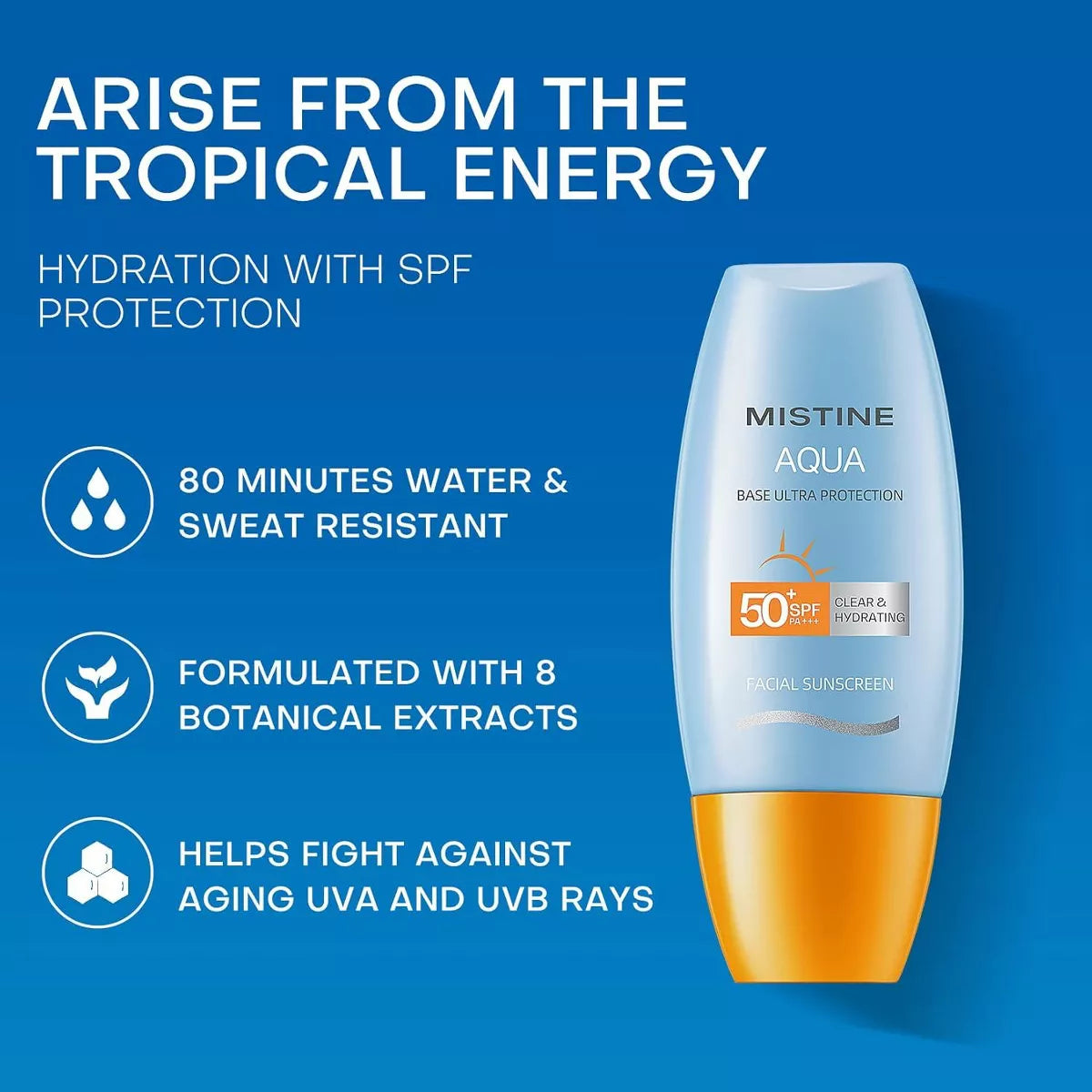 MISTINE Aqua Base Ultra Protection Matte & Light Facial Sunscreen Pro SPF50 PA ++++