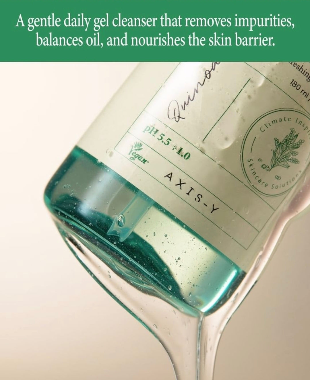 Axis y Quinoa One Step Balanced Gel Cleanser 180ml