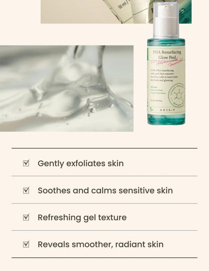 Axis y PHA resurfacing glow peel 1.69 fl oz (50ml)