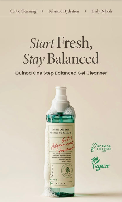 Axis y Quinoa One Step Balanced Gel Cleanser 180ml