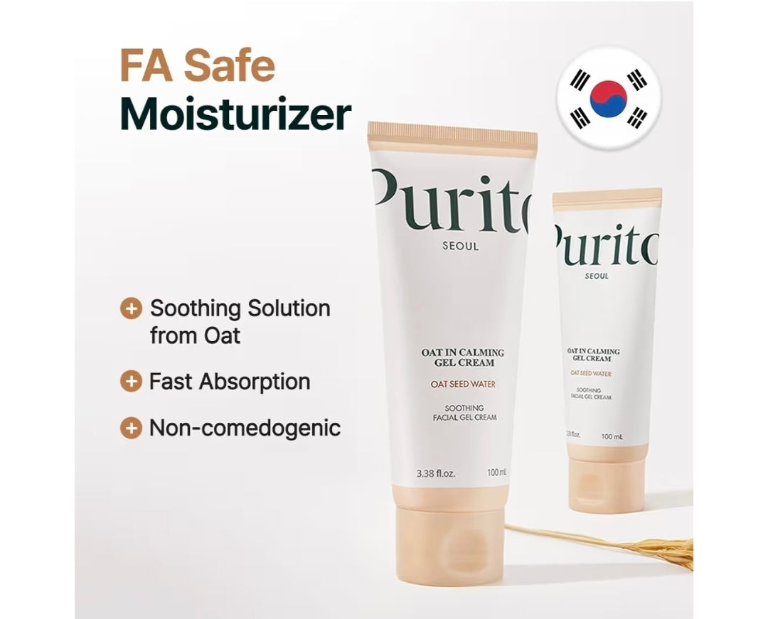 PURITO Oat In Calming Gel Cream | Soothing solution for Sensitive 100mL 3.38 fl.oz