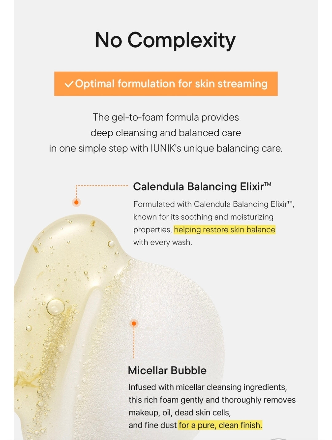 iUNIK Calendula Balancing Foam Gel Cleanser